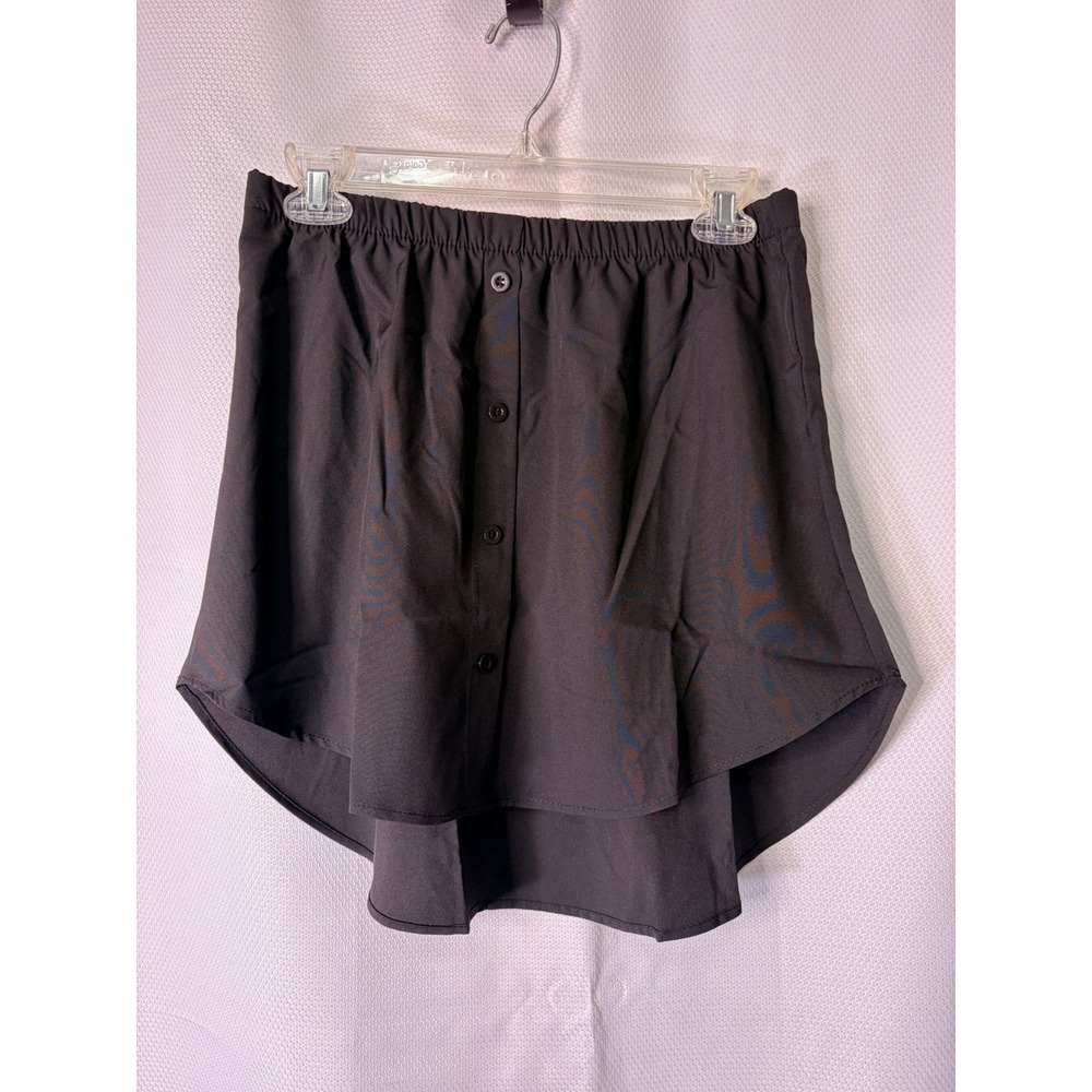Unbranded White Faux Shirt Tail Extender Layering Skirt Button Detail L-XL